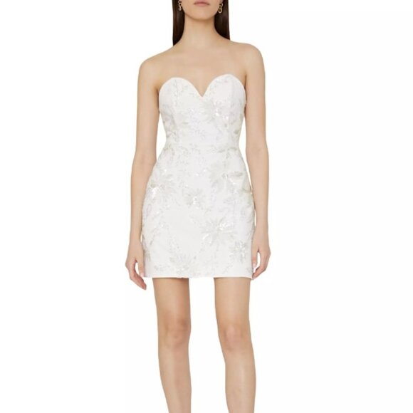 Milly | Ronni Cady Embroidered Sheath Dress | Color: White | Size 4 - Picture 6 of 6